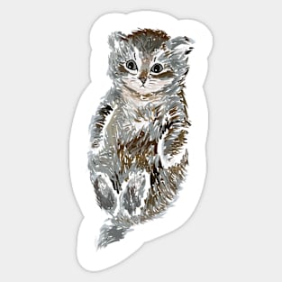 Soft Fuzzy Kitten Sticker